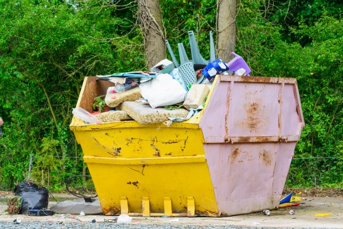 Rubbish collection truck navigating Central London streets