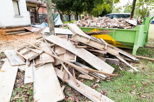 Construction site generating builders waste in Central London